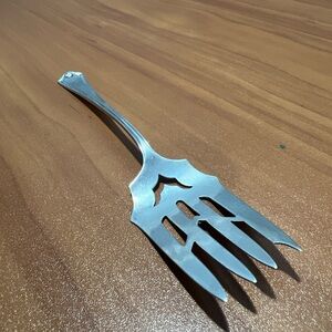 Vintage SSMC Sterling Serving Meat Fork- 7.5" Long- Monogram